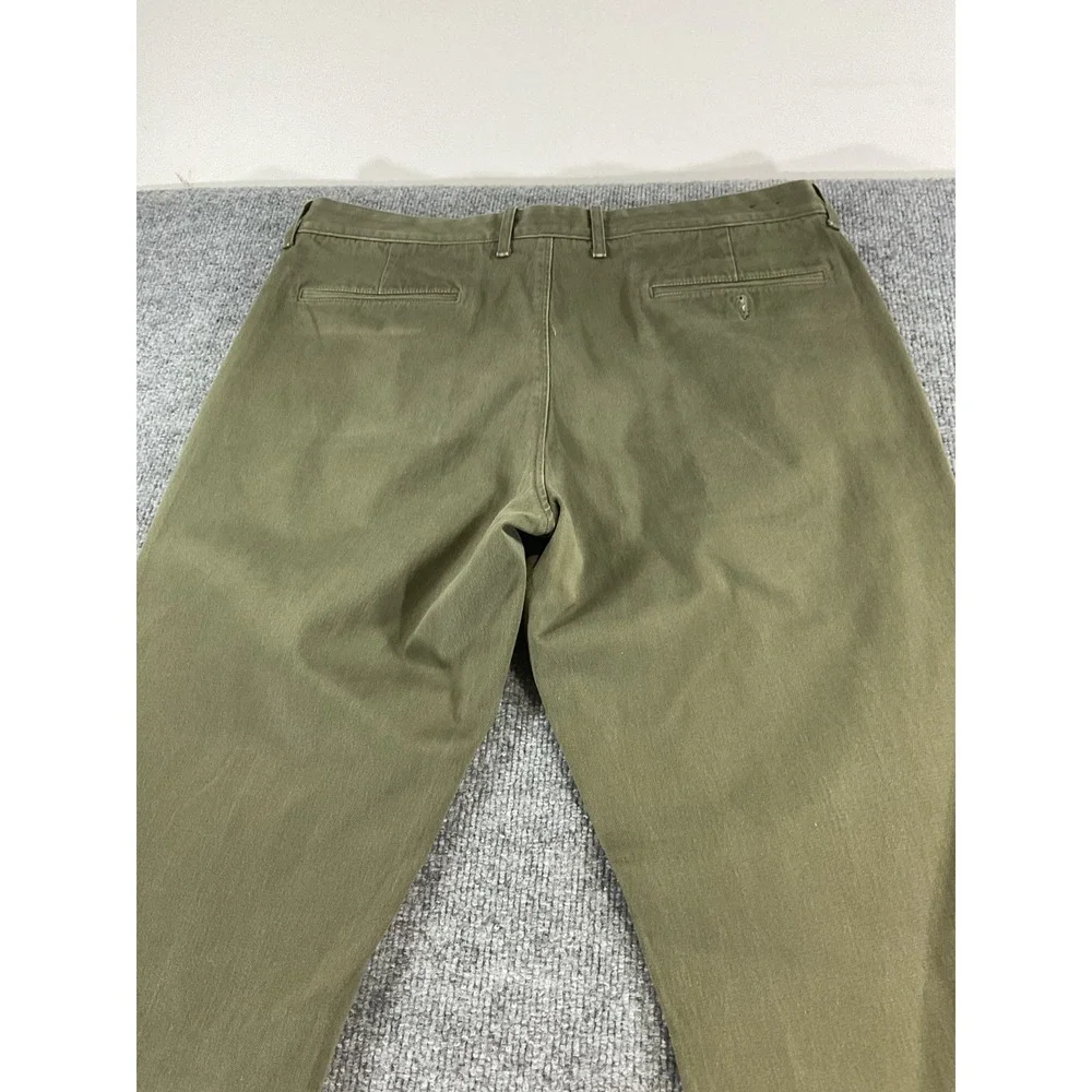 J.Crew 770 Straight Men's 34x32 Stretch Chino Pants Olive Green Casual Preppy